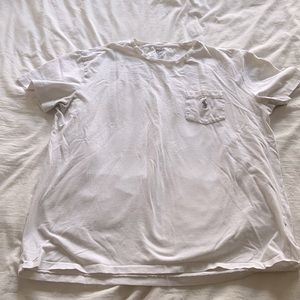 Men’s white polo t shirt with pocket